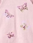 Mac & Ellie Sequin Butterflies Long Sleeve Tee, Dusty Lilac product photo View 02 S