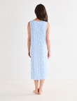 Ruby & Bloom Print Sleeveless V-Neck Nightie, Blue, 10-20 product photo View 02 S