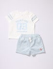 Teeny Weeny Basketball Short & Tee Set, 2-Piece, Sky Blue product photo