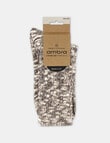 Ambra Organic Cotton Chunky Rib Crew Sock, Coffee product photo