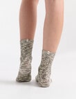 Ambra Organic Cotton Chunky Rib Crew Sock, Coffee product photo View 05 S