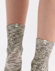 Ambra Organic Cotton Chunky Rib Crew Sock, Coffee product photo View 06 S