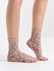 Ambra Organic Cotton Chunky Rib Crew Sock, Crimson product photo View 04 S