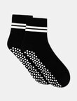 Ambra Organic Cotton Grip Crew Sock, Black product photo View 02 S