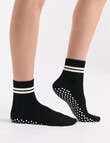 Ambra Organic Cotton Grip Crew Sock, Black product photo View 04 S