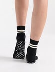 Ambra Organic Cotton Grip Crew Sock, Black product photo View 05 S