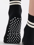 Ambra Organic Cotton Grip Crew Sock, Black product photo View 06 S