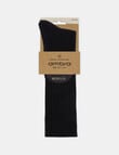 Ambra Organic Cotton Rib Knee-Hi Sock, Black product photo