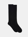 Ambra Organic Cotton Rib Knee-Hi Sock, Black product photo View 02 S