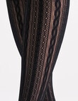 Ambra Knee-Hi Lace Net Sock, Black product photo View 03 S