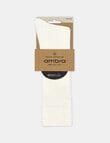 Ambra Organic Cotton Rib Knee-Hi Sock, Buttercream product photo