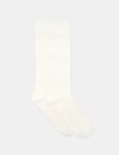 Ambra Organic Cotton Rib Knee-Hi Sock, Buttercream product photo View 02 S