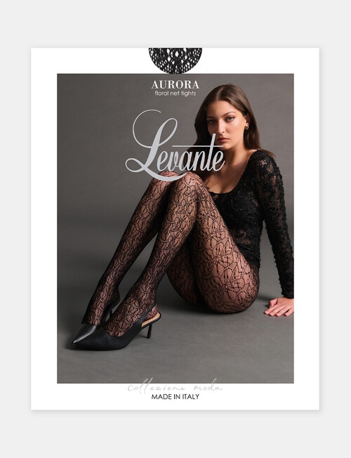 Levante Aurora Floral Net Tight, Nero product photo