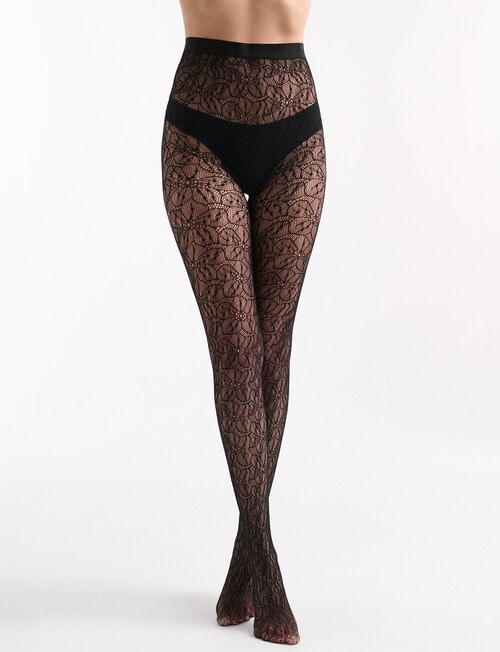 Levante Aurora Floral Net Tight, Nero product photo View 02 L