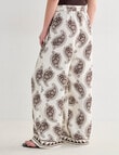 Mineral Orlando Wide Leg Pants, Brown Print product photo View 02 S