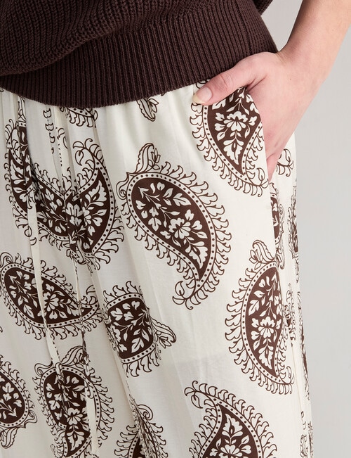 Mineral Orlando Wide Leg Pants, Brown Print product photo View 05 L