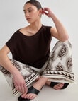 Mineral Orlando Wide Leg Pants, Brown Print product photo View 07 S