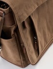 Laidlaw + Leeds Messenger Canvas Bag, Tan product photo View 09 S