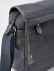 Laidlaw + Leeds Messenger Canvas Bag, Charcoal product photo View 05 S
