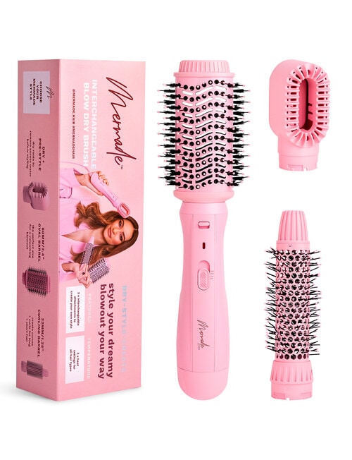 Mermade Hair Interchangeable Blow Dry Brush - Pink, ME-2001 product photo