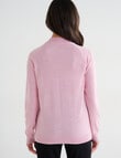 Ella J Merino Turtle Neck Jumper, Pale Pink product photo View 02 S
