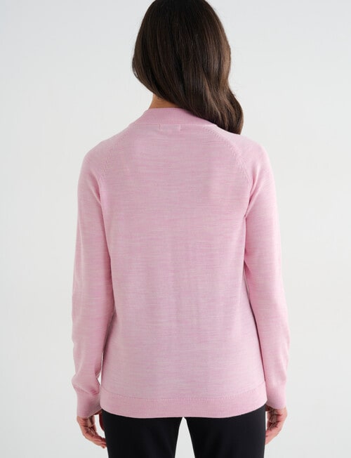 Ella J Merino Turtle Neck Jumper, Pale Pink product photo View 02 L