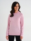 Ella J Merino Turtle Neck Jumper, Pale Pink product photo View 05 S