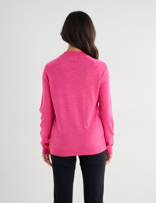Ella J Merino Turtle Neck Jumper, Fuchsia product photo View 02 L