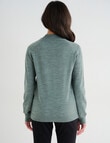 Ella J Merino Turtle Neck Jumper, Moss product photo View 02 S