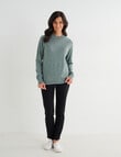 Ella J Merino Turtle Neck Jumper, Moss product photo View 03 S