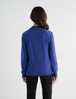 Ella J Merino Turtle Neck Jumper, Indigo product photo View 02 S