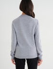 Ella J Merino Turtle Neck Jumper, Grey Marle product photo View 02 S
