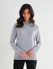 Ella J Merino Turtle Neck Jumper, Grey Marle product photo View 06 S