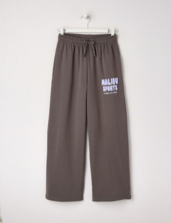 Switch Malibu Wide Leg Trackpant, Charcoal & Lilac product photo