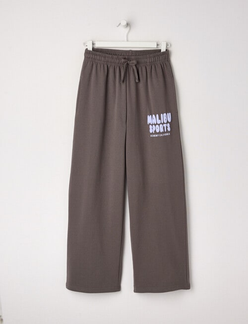 Switch Malibu Wide Leg Trackpant, Charcoal & Lilac product photo