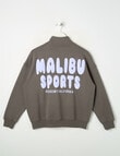 Switch Malibu Sports Oversized 1/4 Zip Sweatshirt, Charcoal & Lilac product photo View 04 S