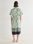 Jigsaw Nerissa V-Neck Dress, Green Print product photo View 02 S