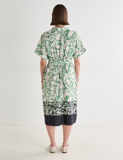 Jigsaw Nerissa V-Neck Dress, Green Print product photo View 02 L