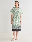 Jigsaw Nerissa V-Neck Dress, Green Print product photo View 03 S