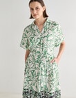 Jigsaw Nerissa V-Neck Dress, Green Print product photo View 06 S