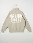 Switch Malibu Sports Oversized 1/4 Zip Sweatshirt, Stone product photo View 04 S