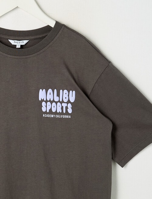 Switch Malibu Sports Short Sleeve Oversized Tee, Charcoal product photo View 02 L