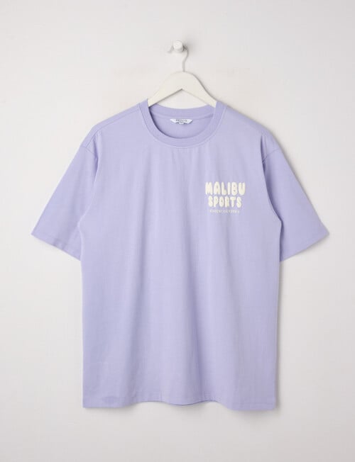 Switch Malibu Sports Short Sleeve Oversized Tee, Lilac product photo
