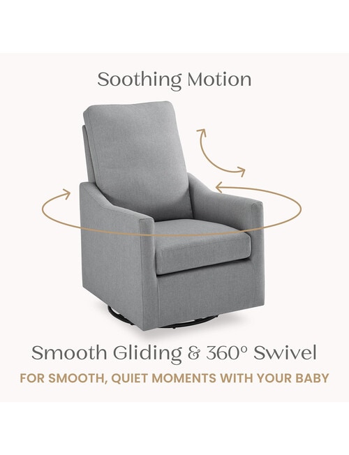 DELTA Glider Swivel Nursing Chair, Grey product photo View 05 L