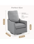 DELTA Glider Swivel Nursing Chair, Grey product photo View 06 S