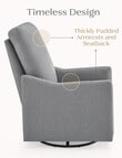 DELTA Glider Swivel Nursing Chair, Grey product photo View 09 S