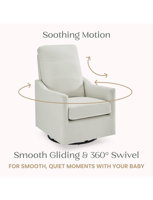 DELTA Glider Swivel Nursing Chair, Cream product photo View 05 L