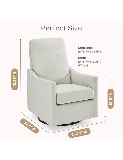 DELTA Glider Swivel Nursing Chair, Cream product photo View 06 L