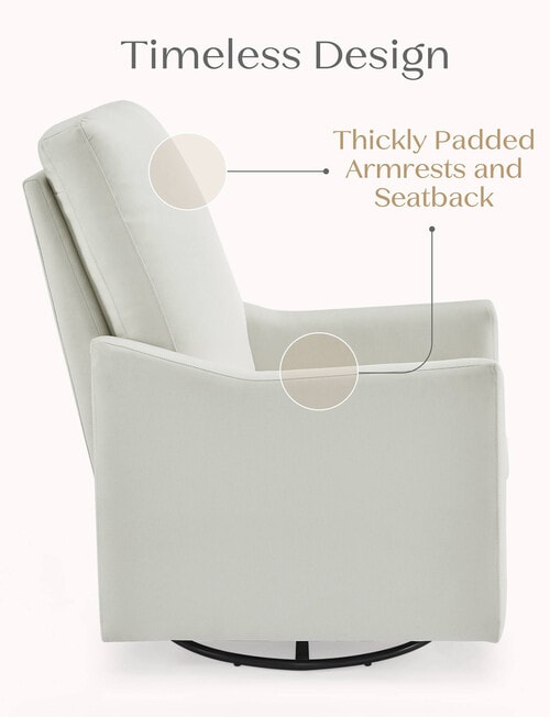 DELTA Glider Swivel Nursing Chair, Cream product photo View 08 L