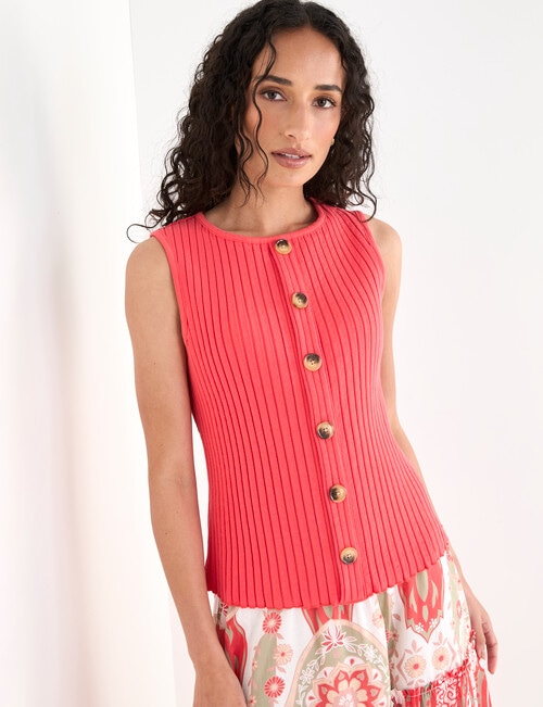 Zest Rib Tank Top, Paradiso product photo View 05 L